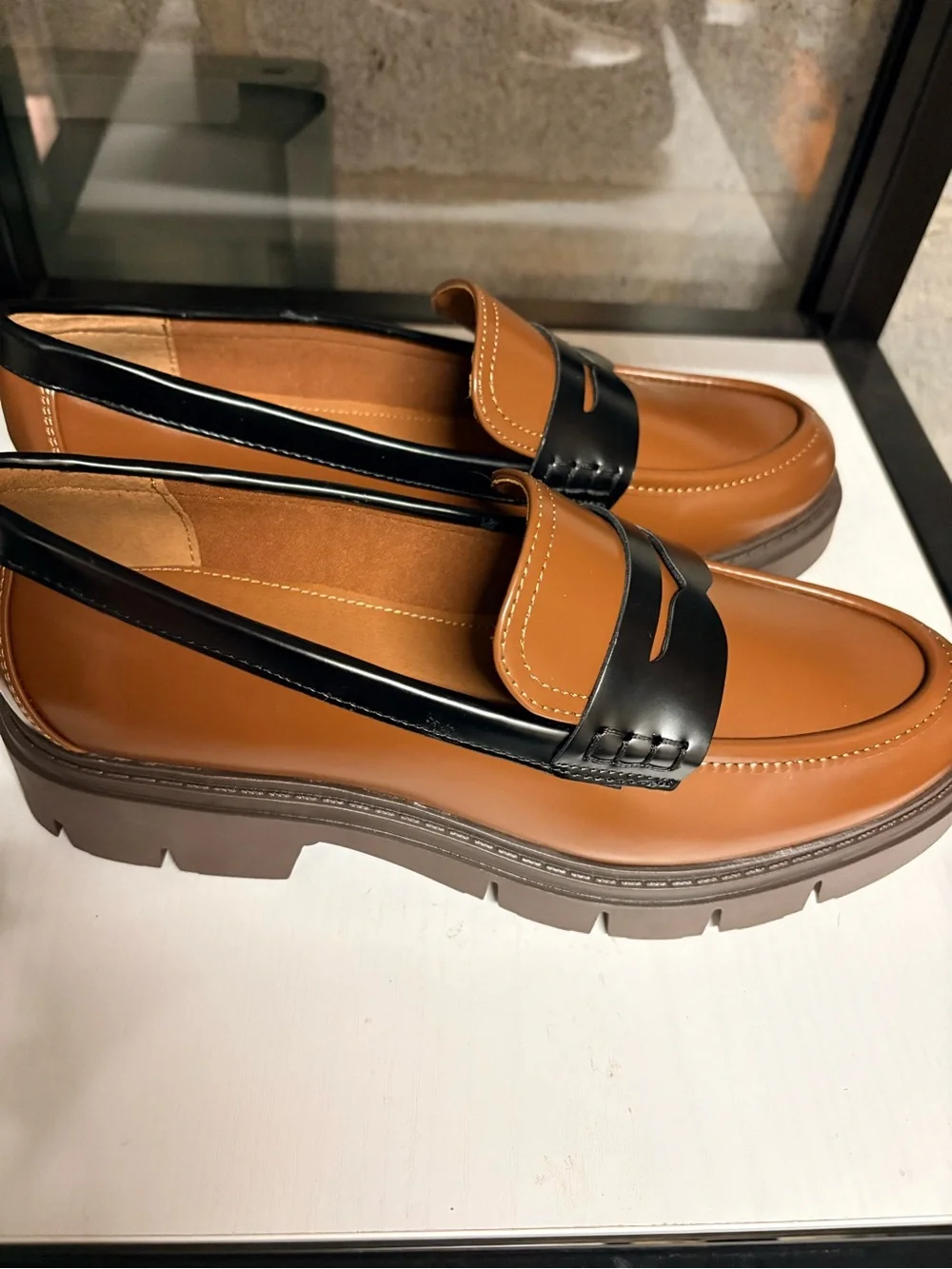 Women’s Brown Leather Penny Loafers